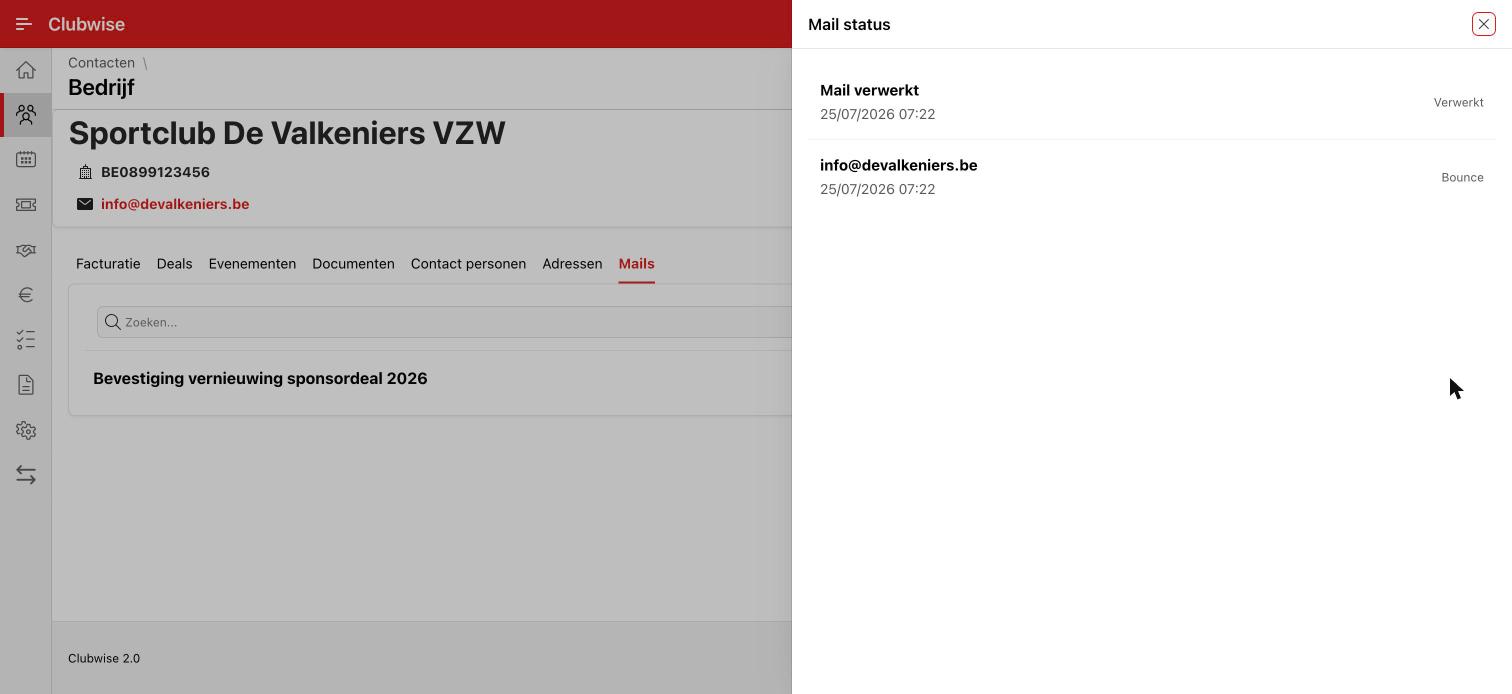 Mailstatus: van “verwerkt” tot de bezorgstatus per ontvanger.